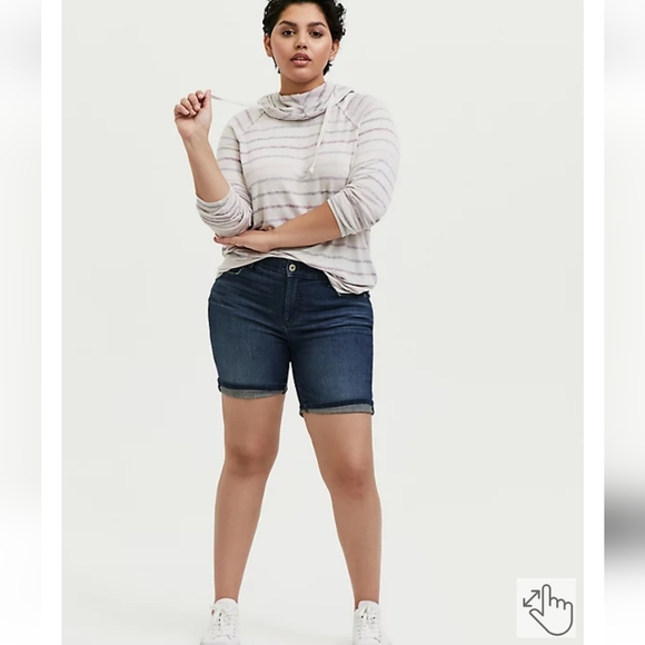 KNIT COWL NECK HOODIE SWEATSHIRT 00 (M/L) - Picture 2 of 8